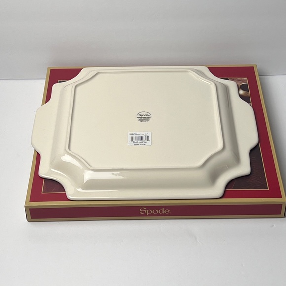 Spode Christmas Tree Square Handled Platter 12.5” NIB - Picture 2 of 3